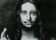 «Спаситель мира» Леонардо да Винчи (снимок сделан до реставрации).