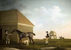 Джордж Стаббс «Джимкрэк на Ньюмаркетской пустоши с тренером, конюхом и жокеем» (1765)