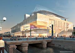 Проект фасада новой сцены Мариинского театра.