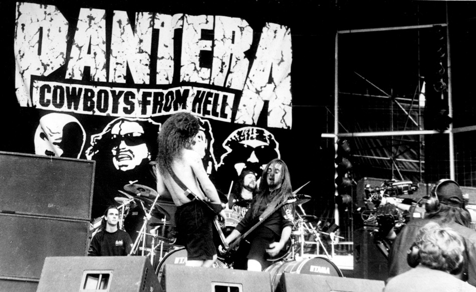 Группа Pantera на рок-концерте в Тушино. 1991 