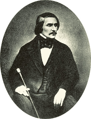 Николай Гоголь. Портрет, выкадрованный из группового дагеротипа С.Л. Левицкого. 1845 