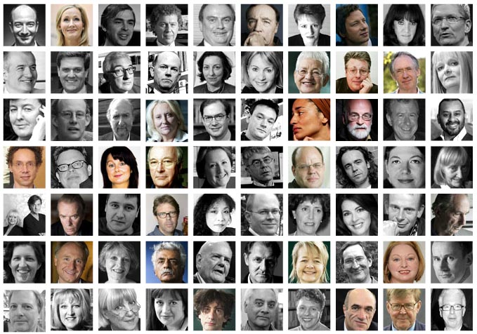 Британская газета The Guardian опубликовала список 100 наиболее влиятельных людей в книжной индустрии. В него вошли писатели, критики, литагенты, издатели, книгопродавцы, телеведущие, устроители фестивалей, блогеры и литредакторы.