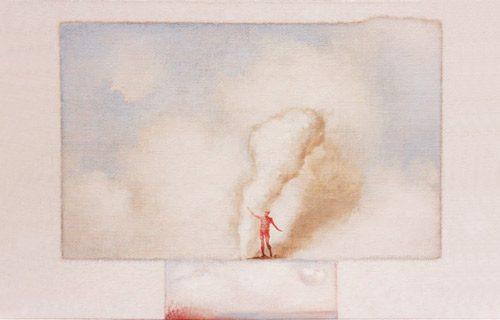 Лино Манноччи. Дым, облака и фигура. 2009  - Лино Манноччи