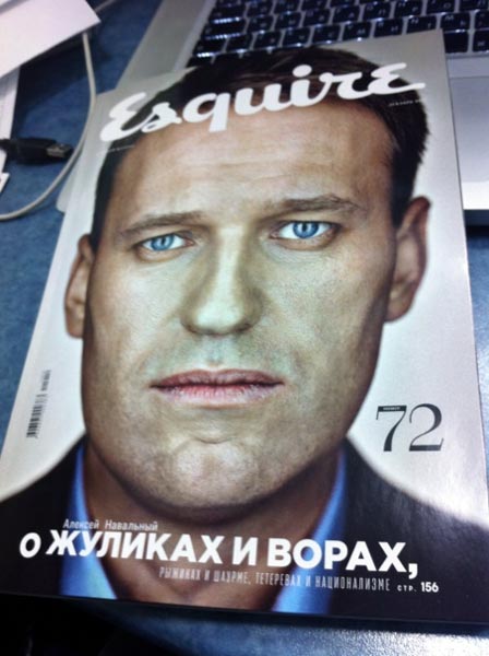 На обложке Esquire впервые появится россиянин —  декабрьский номер журнала украсит изображение известного оппозиционного блогера Алексея Навального.