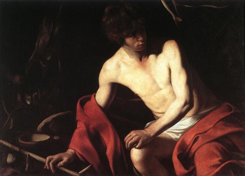 Микеланджело да Караваджо. Иоанн Креститель в пустыне. 1603–04