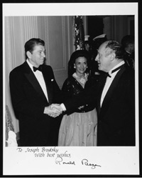 Иосиф Бродский на приеме у Рональда Рейгана в Белом доме в ноябре 1988 г. Фото 