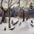 Елена Поленова. Пейзаж с воронами. 1880-е 