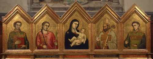 Джотто. Мадонна с младенцем / Маэста ди Сан Джорджо алла Коста. 1299
