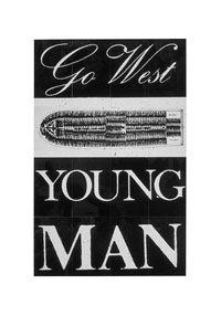 Keith Piper. Go West Young Man. 1987 