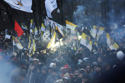 Во время митинга «За честные выборы» на Болотной площади - Евгений Гурко