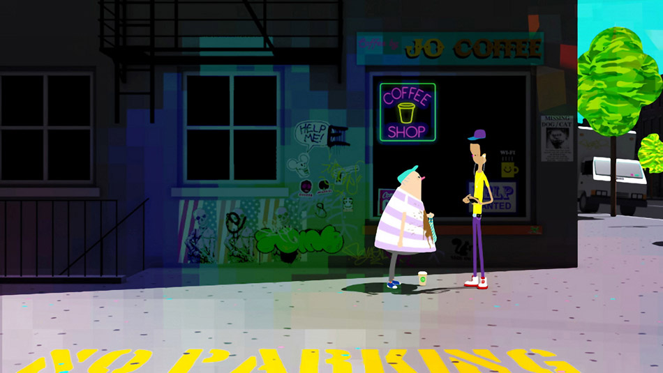 Кадр из мультфильма «Утренняя прогулка» 