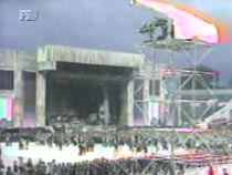 Сцена на стадионе «Динамо» перед концертом Майкла Джексона, 17 сентября 1996 года