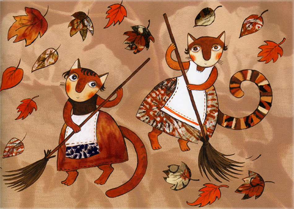 Иллюстрация из книги Дарьи Герасимовой «Разноцветные коты»