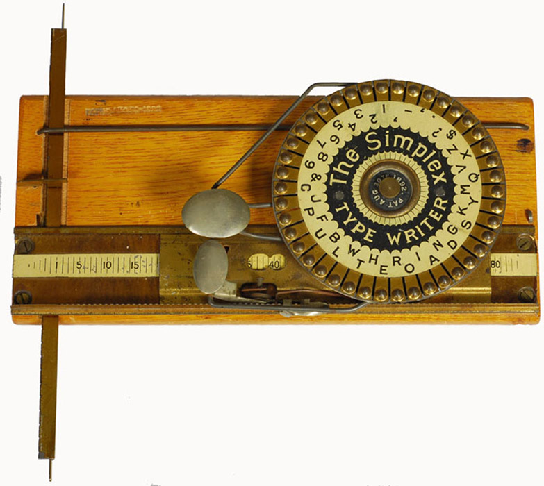 Simplex 1 (The Simplex Typewriter Co.). Нью-Йорк, 1892