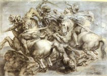Петер Пауль Рубенс. Копия фрески «Битва при Ангиари». Ок. 1603
