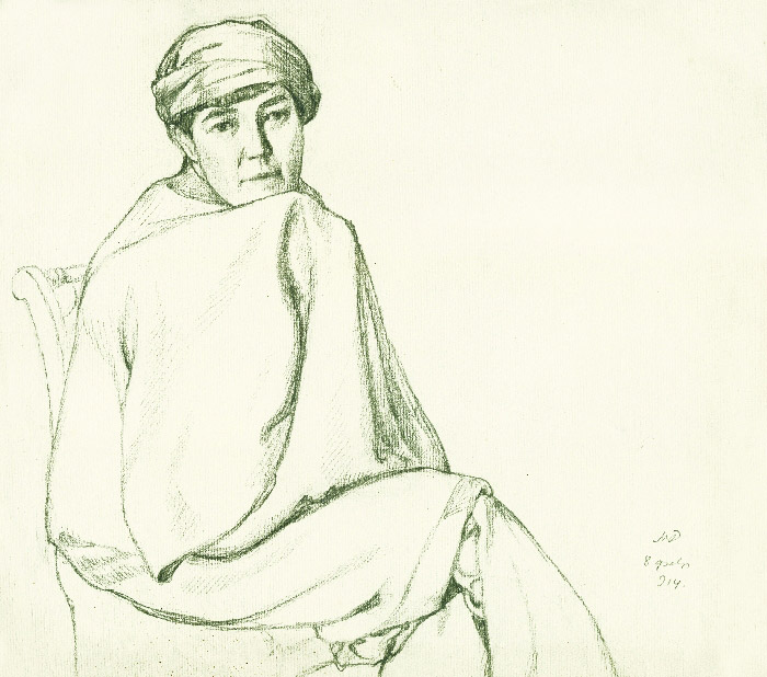 Мстислав Добужинский. Портрет жены. 1914