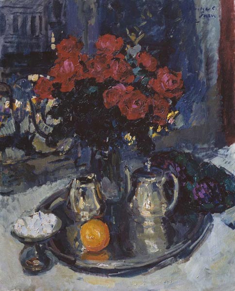 Константин Коровин. Розы и фиалки. 1912