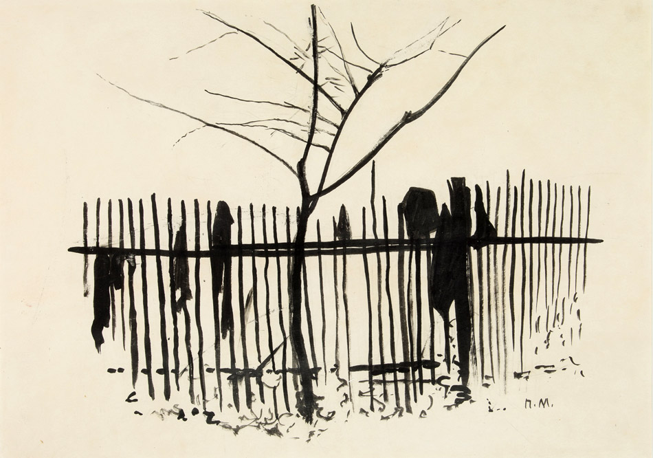 Петр Митурич. Заборчик с деревом. Осень. 1947 