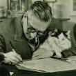 Жан-Поль Сартр с котом 