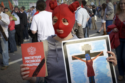 Одна из участниц акции «Марш миллионов». Москва, 6 мая 2012 год - Анатолий Струнин