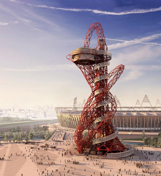 В пятницу, 11 мая, в Лондоне состоялось официальное открытие самой высокой скульптуры в Великобритании — башни ArcelorMittal Orbit, созданной по проекту скульптора Аниша Капура и архитектора Сесила Балмонда.  ​Высота башни составляет 114,5 м.